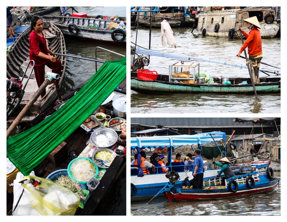 Victoria Can Tho Resort - Floating Market Breakfast Cruise - Food vendors 껀수상시장 방문